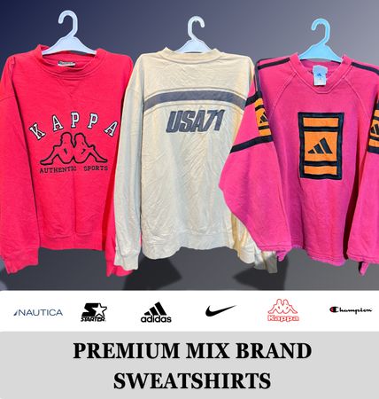 Premium Mix Brand Sweatshirts (Nike, Adidas, Kappa, Champion, Nautica and starter)