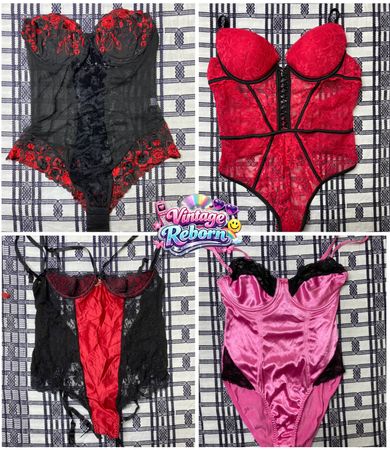 Y2k Vintage Lingerie Bodysuit Bundle – Designer Lace Mix | VR-233
