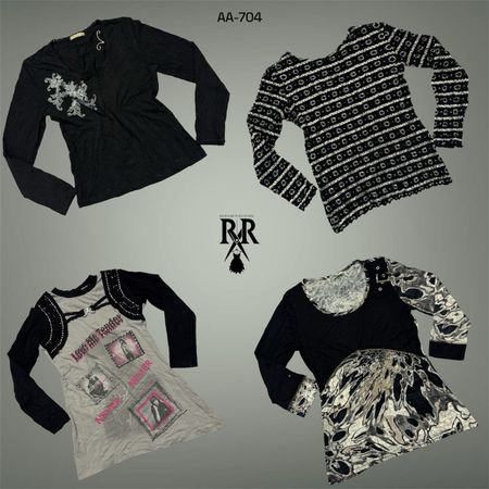 Y2K Retro Blackwave Full Sleeve Tops (AA-704)