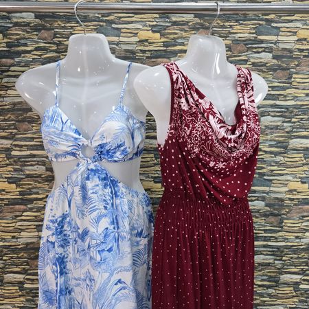 AV-1053 Polka Dress | Floral Dress | Ladies Tops