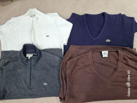 Lacoste Sweaters – 16 Pieces | Mix Sizes, Designs & Colours