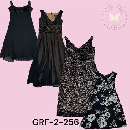 Classic Printed Polyester Dress – Effortless Elegance  (GRF-2-256)