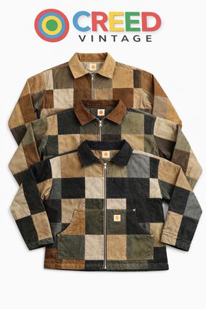 CR1376 Giacca zip patchwork heritage riciclata