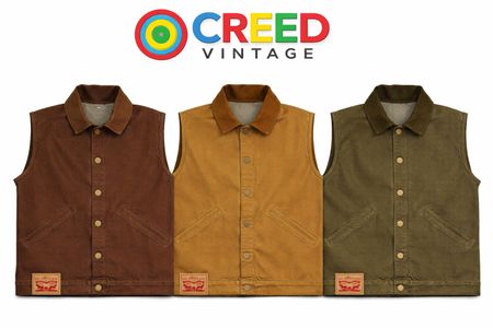 CR1377 Gilet Utility in Denim Riciclato Classico