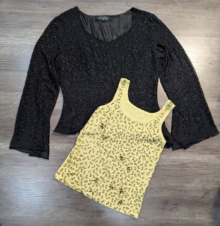 4013 - Y2K Style Beaded Blouse