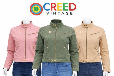 CR1383 Giacca Moto con Zip in Denim Riciclato