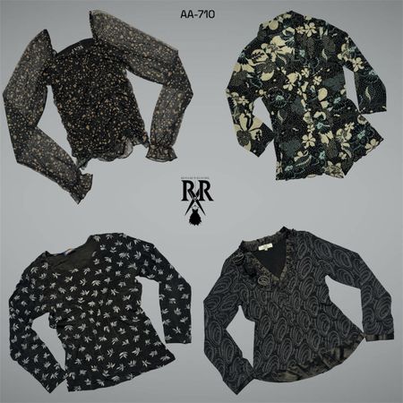 Y2K Black Rave Full Sleeve Tops (AA-710)