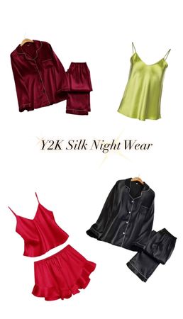 Y2K Silk Night Wear 15 pieces