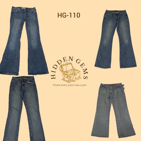 Y2K Unique Bootcut Jeans (HG-110)