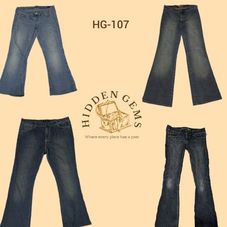 Y2K Unique Flared Jeans (HG-107)