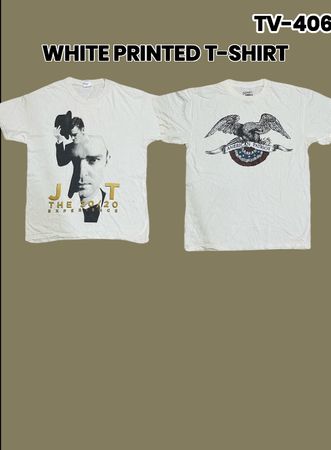 Camiseta blanca estampada Tv-406