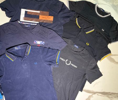 Pacote de 15 camisetas Fred Perry autênticas premium VH-0020