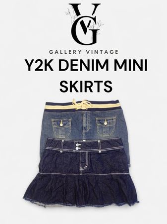 Y2K DENIM MINI SKIRTS
