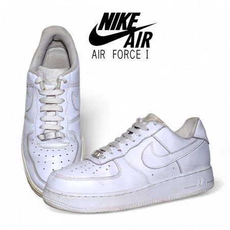 SA#439 Vintage Nike Air Force 1 - Couleur blanche éclatante Streetwear