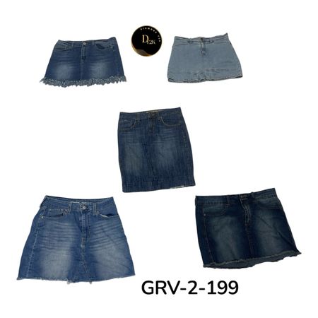 Jupe en denim vintage Y2K – Style rétro des années 2000 (GRV-2-199)
