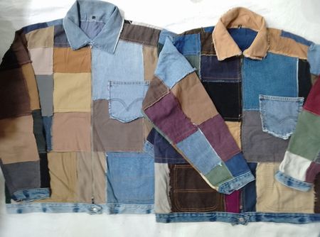 CR6814 Upcycled Levi’s Patchwork Jackets