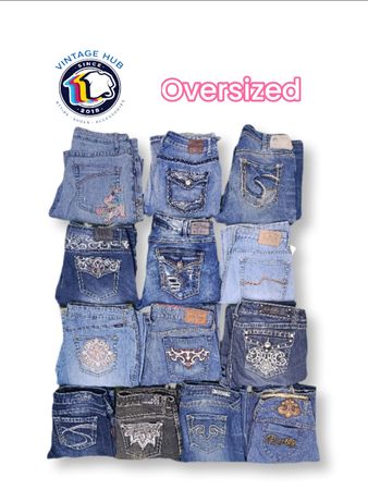 Embroidered Jeans - Oversized