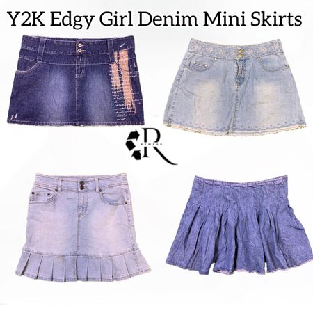 Y2K edge Girl Denim Mini Skirts Rw-1612