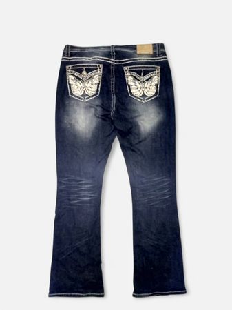 Y2K EMBLISHED BOOTCUT JEANS