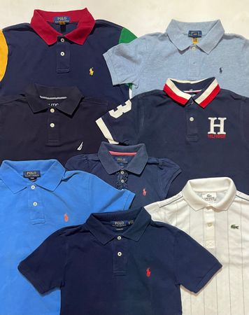 9 Pieces Mix Branded kid Polos shirts