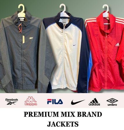 Vintage Mix Brand Jackets (Nike, Adidas, Umbro, Kappa, Reebok, Fila and Helly Hansen)