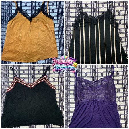 Y2K Lace & Satin Cami Bundle – Branded Vintage Mix | VR-235