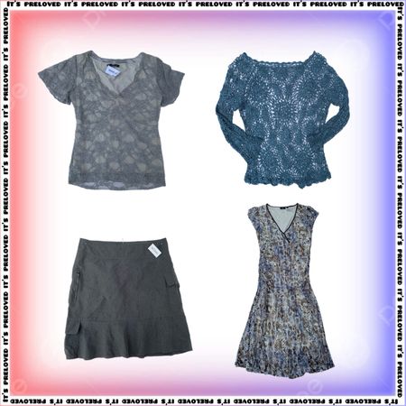 Overcast Storm Cloud Set - tops, dresses and skirts (SS-2048)