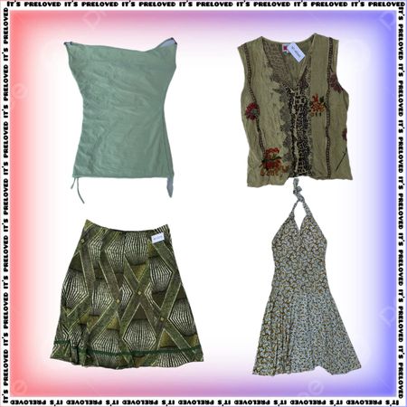 Green Goddess Collection -tops,dresses and skirts (SS-2046)