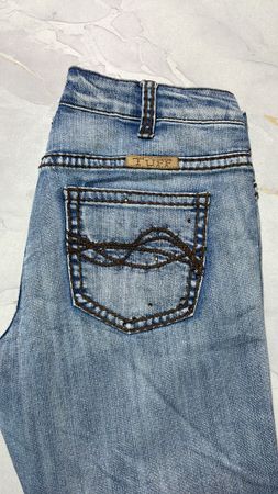 Custom handpick Y2k embroidered jeans