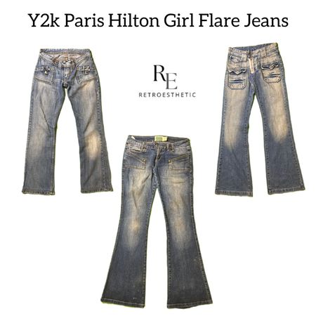 Y2k Paris Hilton Girl Flare Jeans RE-2817
