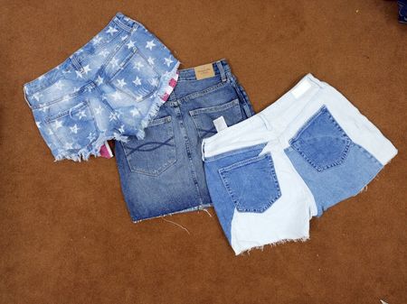 Y2K Low Rise Branded Mini Denim Shorts