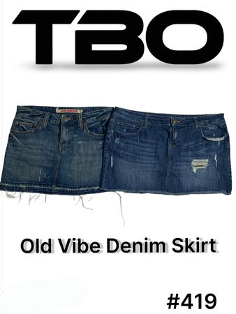 Old vibe denim skirt    # 419