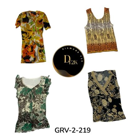 Y2K  Blouse with Short Sleeves – Cute Vintage Style  (GRV-2-219)