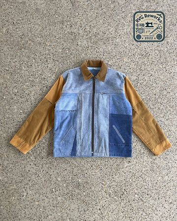 Upcycled Two-Tone Workwear Jacket