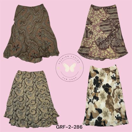 Flora Poly Skirt – Easy Wear Printed Casual Skirt (GRF-2-286)