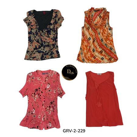 2000s Y2K Short Sleeve Blouse – Chic Feminine Look (GRV-2-229(