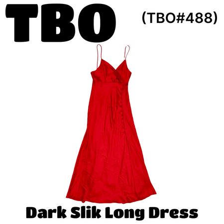 Dark silk long dress