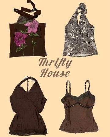 Rich Girl Brown Y2k Tops(TH/250)
