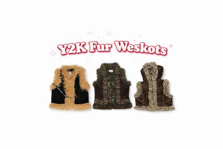 Luxury Afghan Fur Gilet – Bold Contrast Trim – Vintage Inspired