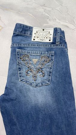 Custom handpick Y2k embroidered jeans