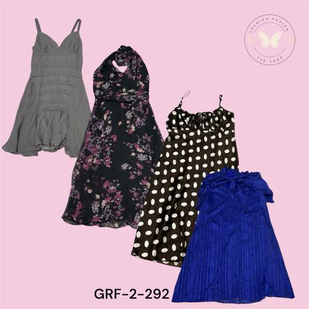 Women’s Printed Poly Dress – Lightweight & Flowy Fit  (GRF-2-292)