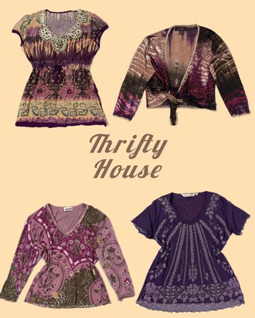 Shades Of Purple Y2k Tops(TH/251)