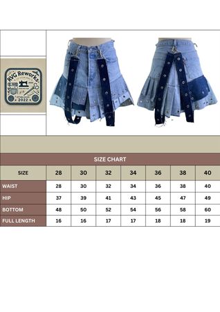 Upcycled Denim Strap Mini Skirt