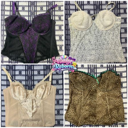 Y2K Vintage Corset & Lace Lingerie Bundle – Designer Structured Mix | VR-237