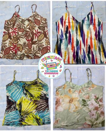Y2K Cami Tops Bundle – Statement Print Mix | VR221