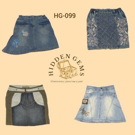 Y2K Unique Denim Mini Skirts (HG-099)