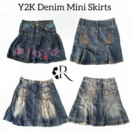 Y2K Denim Mini Skirts Rw-1620