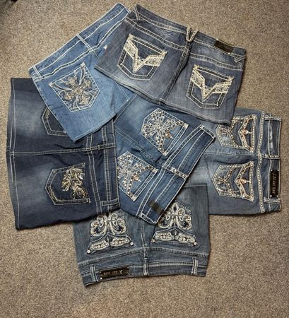 Y2K denim embroidery mini skirt