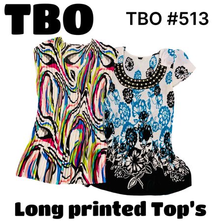 Long printed top  # 513