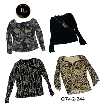 Y2K Aesthetic Printed Long Sleeve Blouse (GRV-2-244)